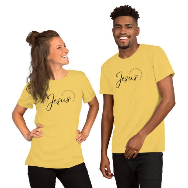 Unisex t-shirt "JESUS IS THE WAY" Light Colors - Image 5