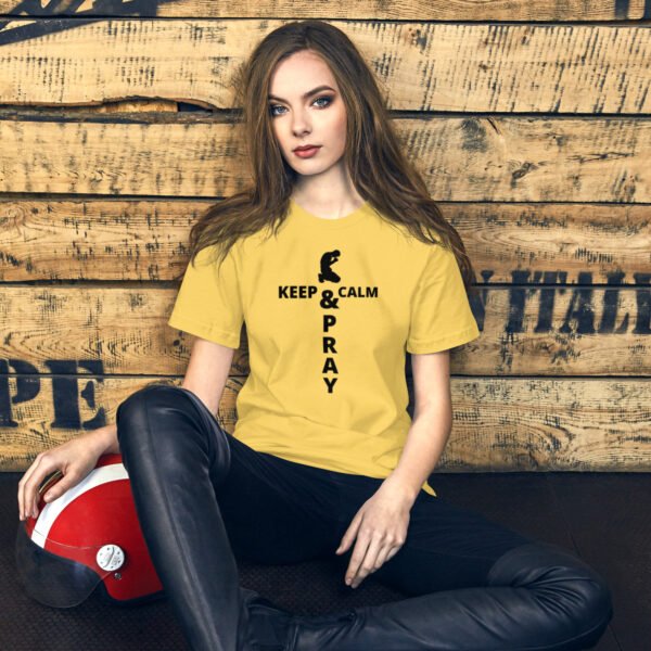Unisex t-shirt "KEEP CALM & PRAY" Light Colors - Image 7