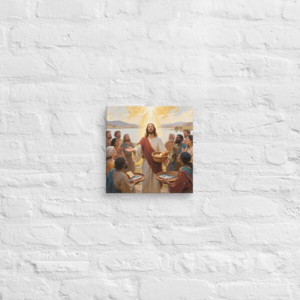 Canvas Jesus multiplying the loaves and fishes - Image 2