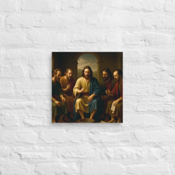 Canvas Jesus washing the feet of his disciples - Image 3