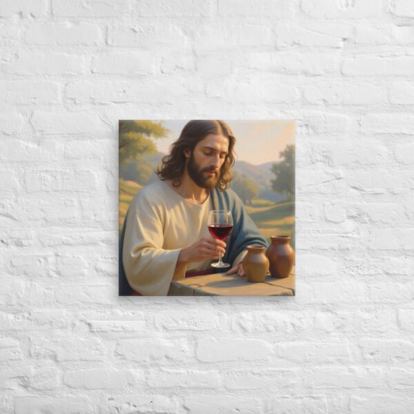 Canvas Jesus turned water into wine
