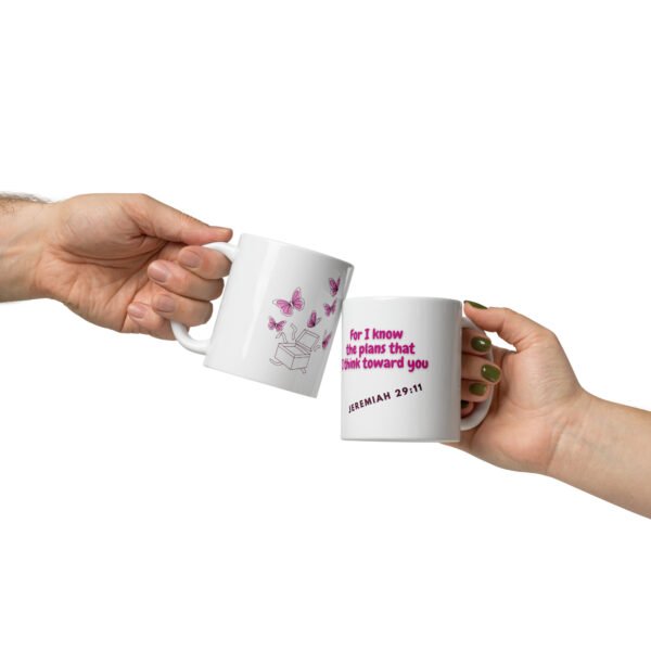 White glossy mug JEREMIAH 29:11 - Image 2