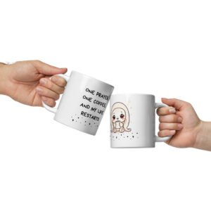 White glossy mug "ONE PRAYER"