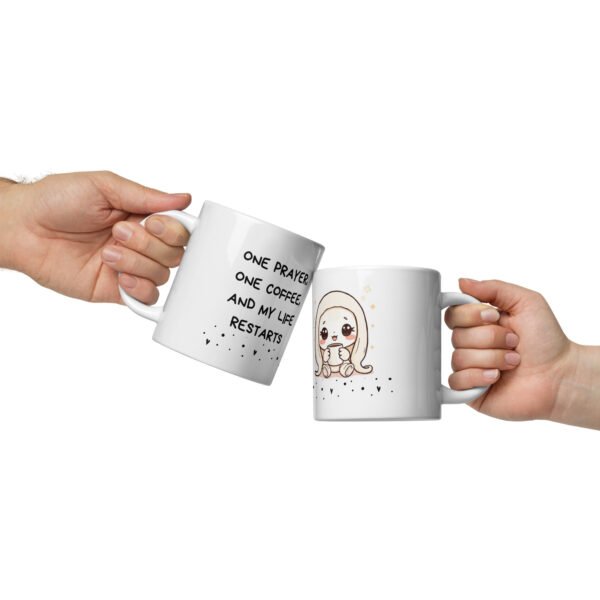 White glossy mug "ONE PRAYER"