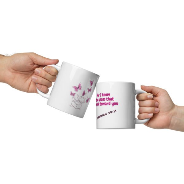 White glossy mug JEREMIAH 29:11 - Image 3